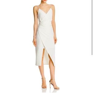 Betsey Johnson faux wrap white dress, size 8 NWT never worn
